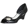 Franco Sarto Women's Acre Peep Toe Wedge,Black,10 M US