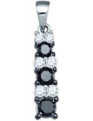 0.78CTW BLACK DIAMOND MICRO PAVE PENDANT