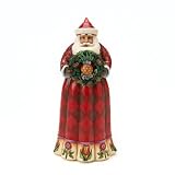 Jim Shore Heartwood Creek Santa Holding Pineapple Wreath Figurine 10-1/4-Inch