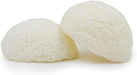 Taclife 100% Pure Konjac Sponge, White Color, Portable Size, Traveling Packing