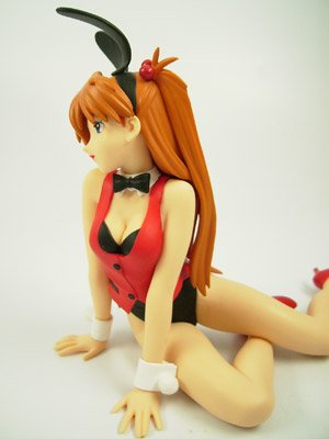 Evangelion Asuka Bunny Figure (Black Variant)