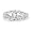 Platinum Plated Sterling Silver Round Diamond Knot Fashion Ring (1/6 cttw)