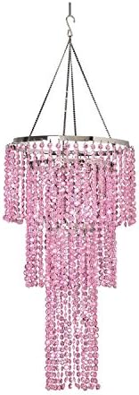 ZAPPOBZ HLL1103 Jeweled Tiered Chandelier, Pink
