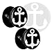 Anchor Plugs Double Flare Acrylic Ear Gauges Plugs 8G-14mm (2 Pieces)