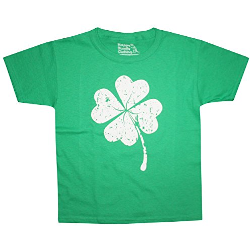 Happy Family Clothing Big Boys Lucky Four Leaf Clover Youth T-Shirt
