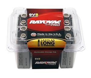 Rayovac AL9V-8 UltraPRO Alkaline 9V Batteries, 8-Pack