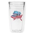 Motorhome w/USA Map 12 oz Slimline Insulated Beverage Tumbler, Clear