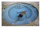 High Angle View of a Mid Adult Man in a Hot Tub Photographic Poster Print, 16x12