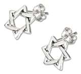 Sterling Silver Mini Jewish Star Earrings on Posts