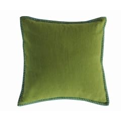 David Fussenegger Kissen�lle Baumwollflanell hellgr�n 40 x 40 cm - mit Zierstich