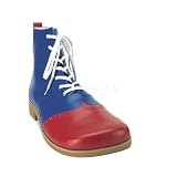 Red-Blue Faux Leather Clown Shoe Red-Blue Pu