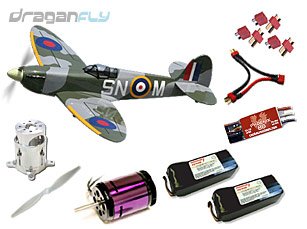 41EjTEG9Y6L Combo With Power System RAF Spitfire British WW2 Fighter Warbird Electric RC Airplane ARF Kit