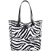 Dooney Bourke Zebra Travel Business Bag Tote XL Black Trim