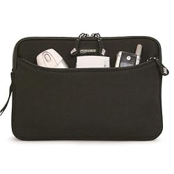 Black Neoprene Netbook 10" Laptop Sleeve Case - MSI Wind - Acer Aspire One 6 Cell - Asus EEE PC - HP Mini - Cloudbook - 10" Netbook Computers and Smaller