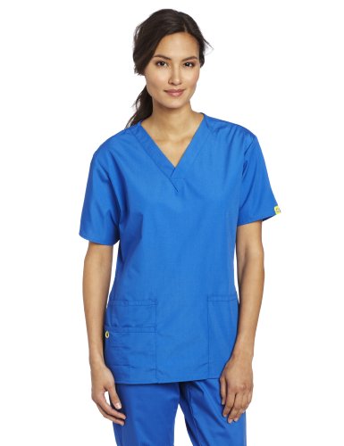 WonderWink Women's Scrubs Bravo 5 Pocket V-Neck Top, Royal, XX-Large