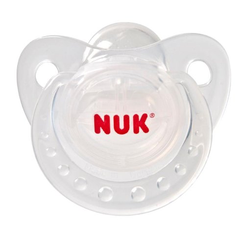 NUK Transparent Silicone BPA Free Pacifier, Size 1, 2 Pack