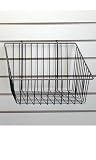 Black Mini Grid Basket w/ 4H Slant for Slatwall & Wire- 8D