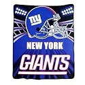 New York Giants Light Weight Fleece NFL Blanket (Shadow Series) (50x60")"