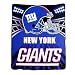 New York Giants Light Weight Fleece NFL Blanket (Shadow Series) (50x60")"