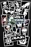 Pirate and Princess Stencils for Glitter Tattoos, Face Paint or Henna