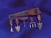 Miniature Set of 6 Gardening Tools