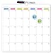 Board Dudes Unframed Magnetic Calendar, Magnetic Dry Erase Board, 14 x 14 Inches (13850UA-4)