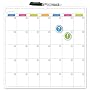 Board Dudes Unframed Magnetic Calendar, Magnetic Dry Erase Board, 14 x 14 Inches (13850UA-4)