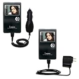 Essential Kit for the Cowon iAudio X5L - includes Car and Wall Charger with Rapid Charge Technology - Gomadic Brand w/ TipExchange Technology