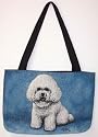 Bichon Frise Dogs Lined Tapestry Tote Bag