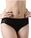 METWAY Women's 100% Mulberry New Silk L-Rise Lace Panties