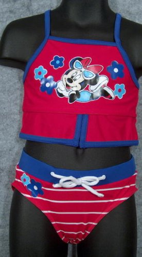 Buy Disney Minnie Mouse Girls New Spring/Summer Two Piece Red Bikini Swimsuit