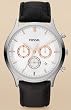 Fossil #FS4640 Men's Classic Retro Ansel Leather Band Chronograph Watch