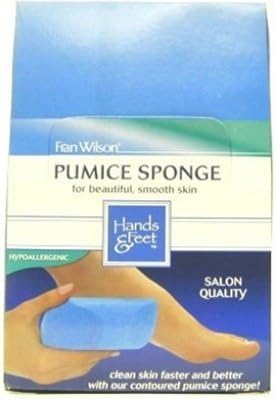 Fran WilsonHANDS & FEET EUROPEAN PUMICE SPONGE MADE IN EUROPE- Smoothes Away Dry, Hard Skin on Elbows, Feet and Toes (12 Pieces)