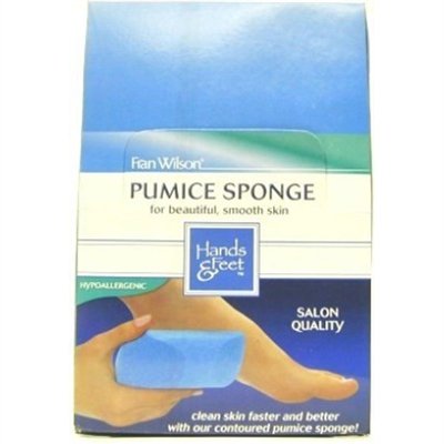 Fran WilsonHANDS & FEET EUROPEAN PUMICE SPONGE MADE IN EUROPE- Smoothes Away Dry, Hard Skin on Elbows, Feet and Toes (12 Pieces)