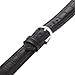 Timex Men's Q7B768 Leather Padded Crocodile Grain 18mm Black Replacement Watchband