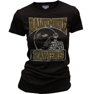 Buy Baltimore Ravens Ladies Vintage Short Sleeve T-Shirt (Black Wash)
