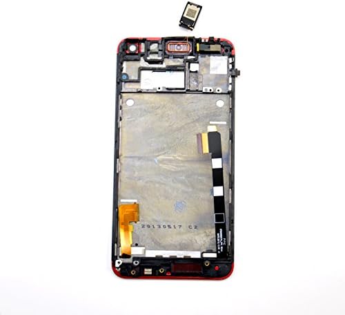 Full LCD Assembly Digitizer Touch Screen Glass with Frame for HTC One M7 + Tools (red)