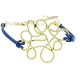 Marcia Moran Blue Leather Textured Spiral 18k