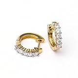 0.45 Carat 14KYG Diamond Hoop Earrings