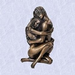 A sweet embrace statue midnight lovers sculpture New