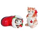 Fitz and Floyd Claus Paws Salt and Pepper (Cat)