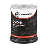 INNOVERA DVD-R Discs 4.7GB 16x Spindle Silver 100/Pack Large Storage Capacity Write-Once Format