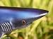 Taxidermy 14" Fiberglass Blue Shark Sculpture Statue
