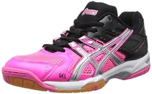 ASICS Women's GEL-Rocket 6 Volleyball Shoe,Pink/Silver/Black,6.5 M US
