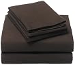 Pinzon 190-Gram Velvet Flannel Queen Sheet Set, Italian Roast