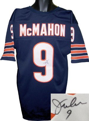 Jim McMahon Signed Chicago Bears Navy Prostyle Jersey- JSA Hologram