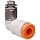 SMC KJL PBT One-Touch Tube Fitting, 90 Degree Elbow, Tube OD x UNF Male