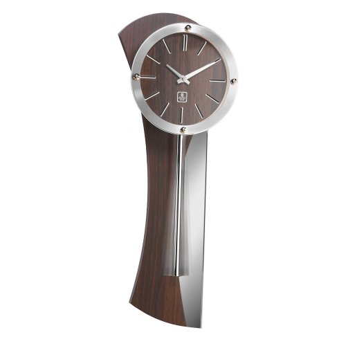 CUPECOY DESIGN Wooden Pendulum Wall Clock with Mirror