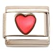 Enamel Heart Italian Charm Stainless Steel 9mm