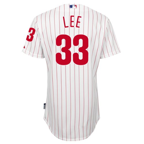 Philadelphia Phillies Authentic Cliff Lee COOL BASE Home MLB Baseball Jersey Size 40